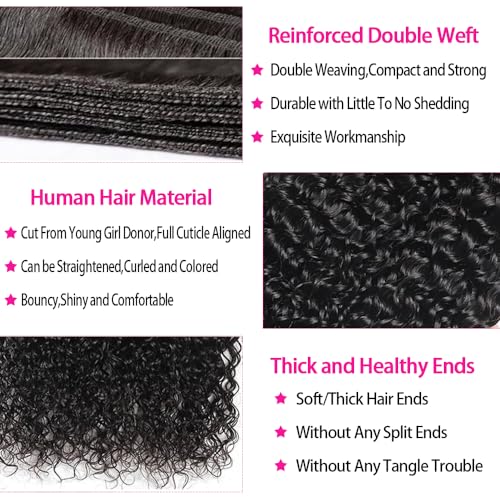 100% Unprocessed Brazilian Human Hair Water Wave Bundles 4 Pieces 10-16 Inch Natural Color - Image 4