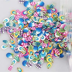 1000 Pcs Fruit, Flower & Feather Polymer Clay Nail Art Cane Set for DIY Crafts