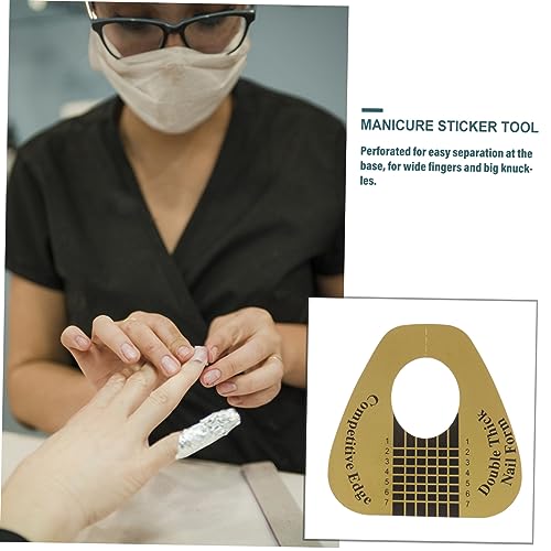 100pcs Forms for Nail Art Double Thick Form Nail Tools Form Guide Stickers Diy Nail Extension Self-adhesive Nail Form Shaper Modelling Nail Form Guide Sticker Manicure Horseshoe - Image 3