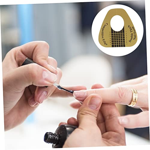 100pcs Forms for Nail Art Double Thick Form Nail Tools Form Guide Stickers Diy Nail Extension Self-adhesive Nail Form Shaper Modelling Nail Form Guide Sticker Manicure Horseshoe - Image 7