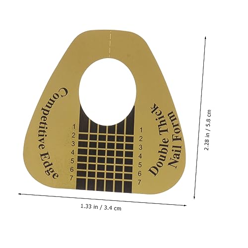 Gold Horseshoe Nail Extension Forms Acrylic Gel Sculpting Paper Stickers 100 Pieces - Image 5