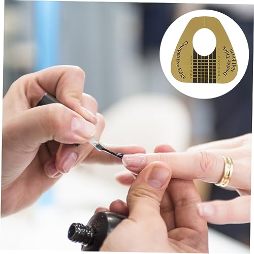 Gold Horseshoe Nail Extension Forms Acrylic Gel Sculpting Paper Stickers 100 Pieces - Image 9