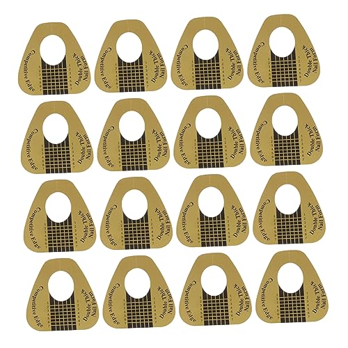Gold Horseshoe Nail Extension Forms Acrylic Gel Sculpting Paper Stickers 100 Pieces