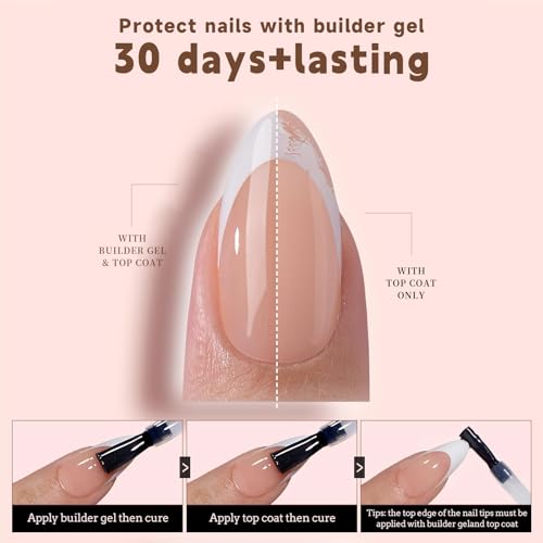 LuGlory 1050 Piece Color Salon Acrylic Semi Gel Nail Tips with Pre-applied Primer and Base Coat - Image 6