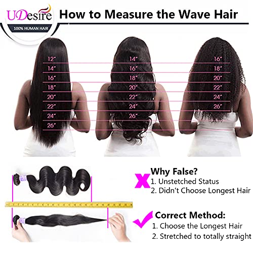 10A Brazilian Body Wave Virgin Hair Weave Bundles 3 Pack 14 16 18 Inch Natural Black - Image 7