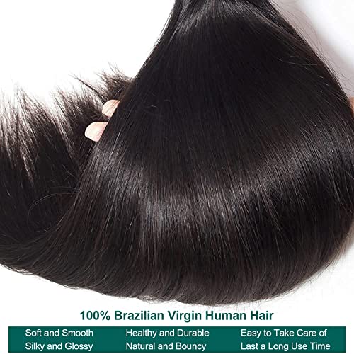 10A Straight Bundles Human Hair 18 20 22 inch Brazilian Virgin Human Hair Bundles Straight 100% Unprocessed Virgin Hair Straight Weave Bundles Human Hair 3 Bundles Deals - Image 6