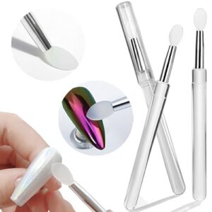 10 Piece Reusable Silicone Nail Art Brush Set for Acrylic and Glitter Application