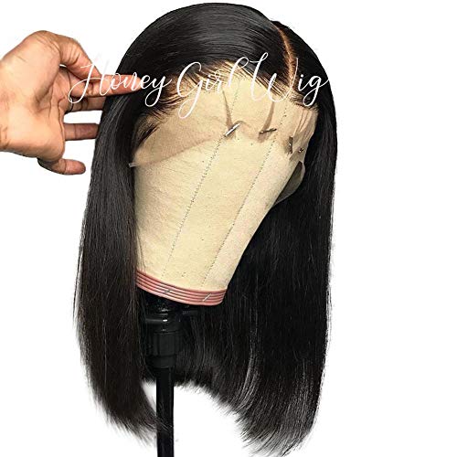 12 Inch 150% Density Bob Wig Brazilian Virgin Hair Glueless Fake Scalp Lace Front for Black Women - Image 3