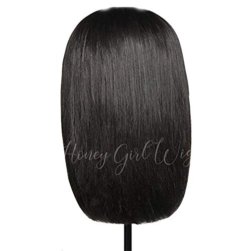 12 Inch 150% Density Bob Wig Brazilian Virgin Hair Glueless Fake Scalp Lace Front for Black Women - Image 5