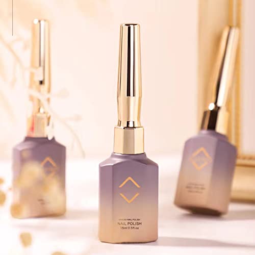 12 Color Purple Gel Nail Polish Set with Rhinestones, 15ml Bottle Capacity - Image 2