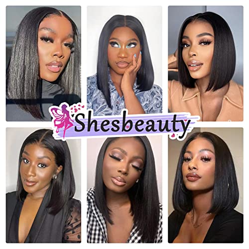 12 Inch Bob Wig Human Hair Glueless Wigs Human Hair Pre Plucked Straight Lace Front Wigs Human Hair Bob HD 13x4 Lace Front Wigs Human Hair Bob Wigs for Black Women 180% Density Bob Wig - Image 7
