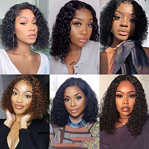 12 Inch Curly V Part Human Hair Pixie Cut Wig for Black Women - Image 7