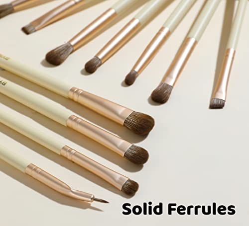 12-Piece Eye Makeup Brush Set with Soft Synthetic Fiber, Easy Application - Image 5
