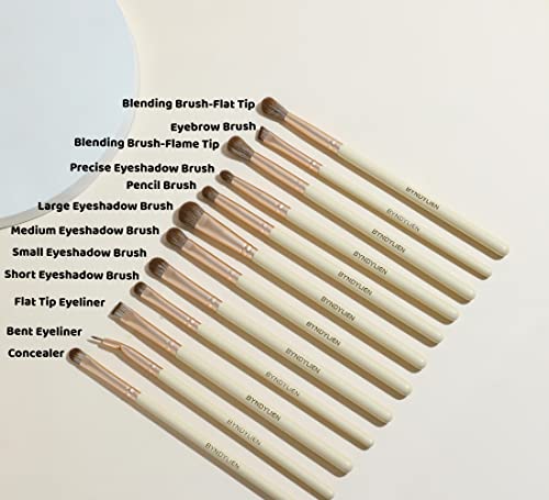 12-Piece Eye Makeup Brush Set with Soft Synthetic Fiber, Easy Application - Image 6