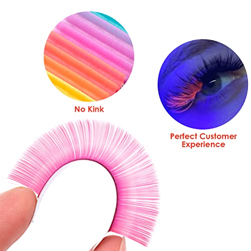 12mm Multi-Colored UV Neon Easy Fan Eyelash Extensions for Stunning Eye Looks - Image 7