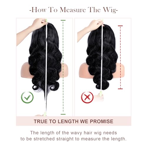 13x4 Body Wave Lace Front Wigs Human Hair Pre Plucked with Baby Hair 180% Density 13x4 HD Transparent Lace Front Wigs for Black Women Natural Black Wigs(30inch) - Image 6