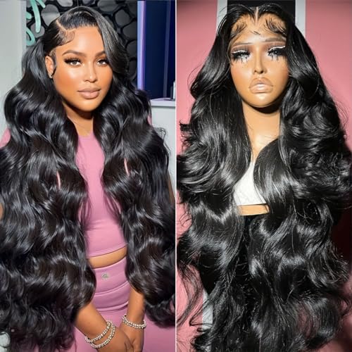 13x4 Lace Front Wigs Human Hair Body Wave Frontal Wig 180% Density HD Lace Frontal Wig 13x4 Human Hair Wigs for Black Women Body Wave Lace Front Wigs Human Hair Pre Plucked Wig 26 Inch