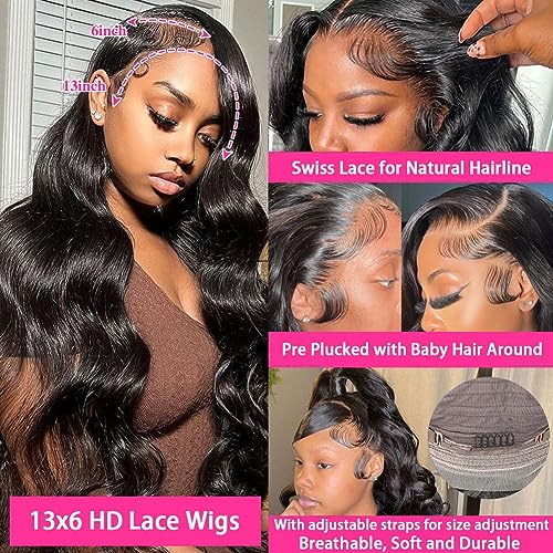 18 Inch 13x6 Body Wave 180% Density 100% Human Hair Lace Front Wig - Image 3