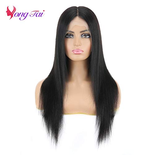 13x6 T Part Transparent Lace Front Wigs Human Hair Peruvian Straight Virgin Human Hair Wigs for Black Women Pre Plucked Natural Hairline with Baby Hair 150% Density Natural Color 16 Inch - Image 4