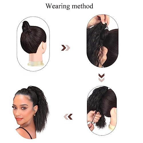 14 Inch Corn Wave Drawstring Ponytail Hair Extension for Black Women Color 4/27 - Image 6