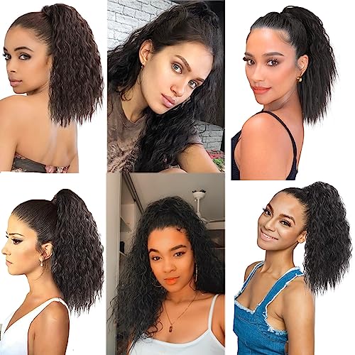 14 Inch Corn Wave Drawstring Ponytail Hair Extension for Black Women Color 4/27 - Image 7