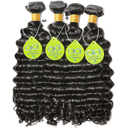 14 Inch 5A Brazilian Virgin Deep Wave Hair Weave Bundle Natural Color - Image 5