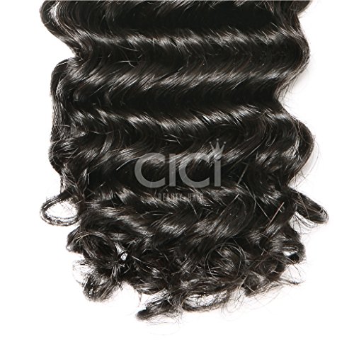 14 Inch 5A Brazilian Virgin Deep Wave Hair Weave Bundle Natural Color - Image 6