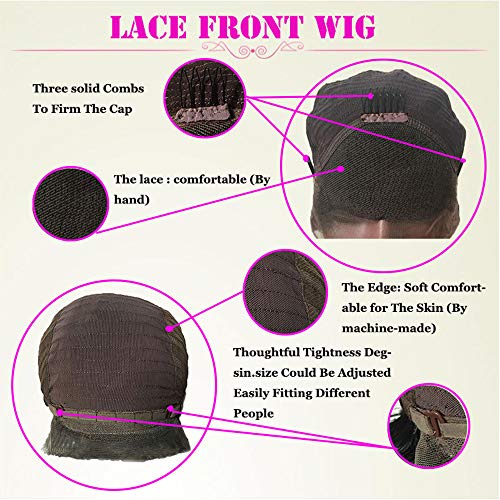 14 Inch 99J Burgundy Ombre Highlight Body Wave Lace Front Human Hair Wig - Image 5
