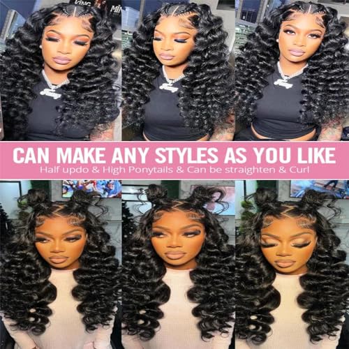 14 Inch Deep Wave HD Lace Front Wig for Black Women, 180% Density - Image 4