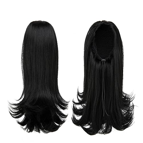 14 Inch Short Curly Black Synthetic Drawstring Ponytail Extension for Women and Girls - Image 3
