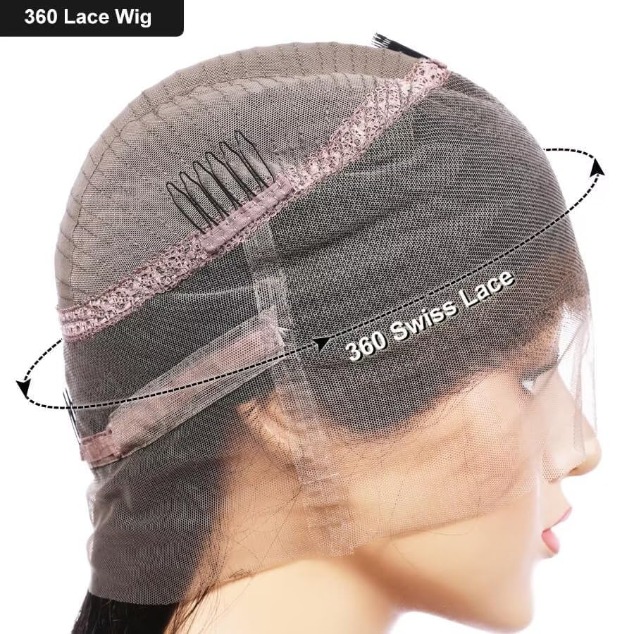 14-Inch Ombre Kinky Straight 360 Lace Front Wig Natural Look Comfort - Image 8