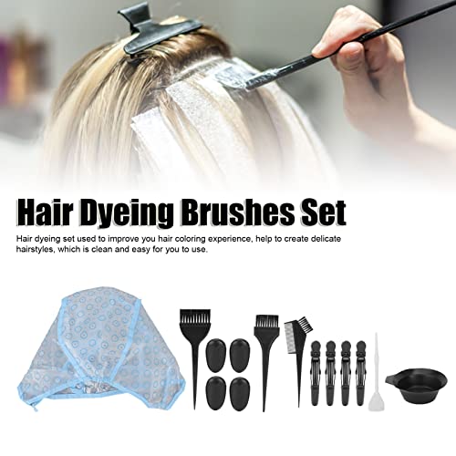 14 Pcs Hair Dye Brush Bowl Set, Salon Hair Coloring Kit with Hair Dye Cap, Colour Brush for Hair Coloring, Dye Tools - Image 2