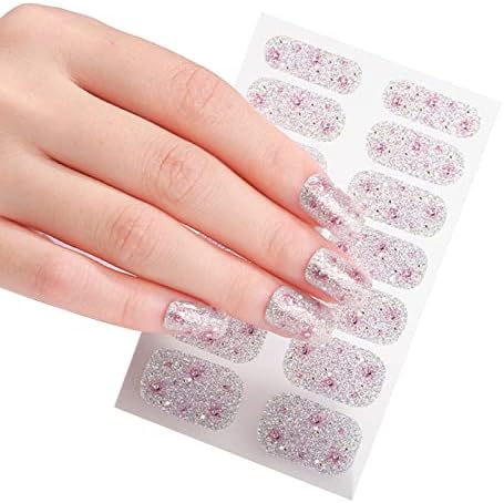 14 Pieces/Sheet Nails Polish Strips for Women Self-Adhesive Warm Color Nails Polish Sticker Full Nail Wraps for Nail Art - Image 6