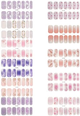 14 Pieces/Sheet Nails Polish Strips for Women Self-Adhesive Warm Color Nails Polish Sticker Full Nail Wraps for Nail Art - Image 3