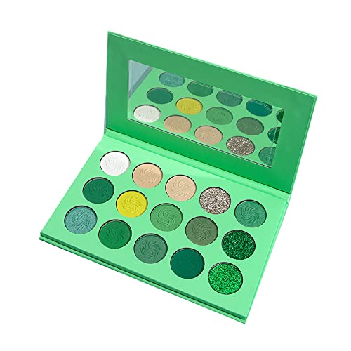 15-Color Highly Pigmented Eye Makeup Palette Matte Shimmer Metallic Shades Travel Size