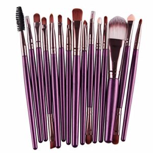 15-Piece Premium Travel Makeup Brush Set for Valentine's Day Gift Compact Stylish