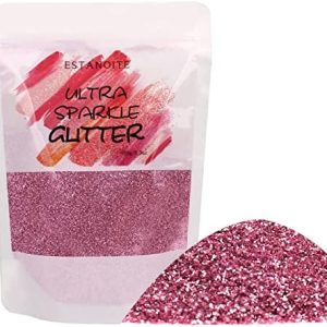 150g Extra Fine Glitter, Holographic Ultra Fine Glitter Powder for Resin, Tumblers, Makeup Face Eye Hair Body, Crafts Painting Arts, Nail Art DIY Decoration (Rosa Pink)