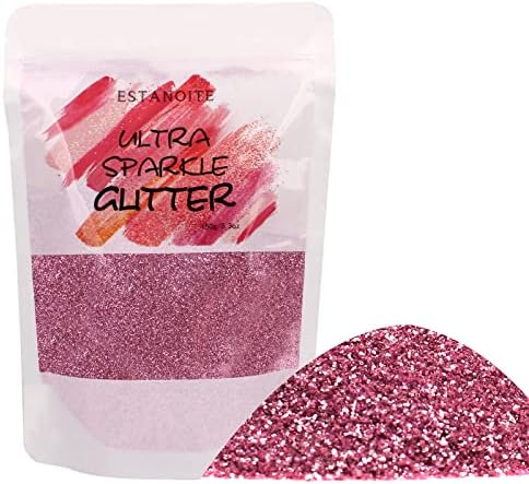 150g Extra Fine Glitter, Holographic Ultra Fine Glitter Powder for Resin, Tumblers, Makeup Face Eye Hair Body, Crafts Painting Arts, Nail Art DIY Decoration (Rosa Pink)