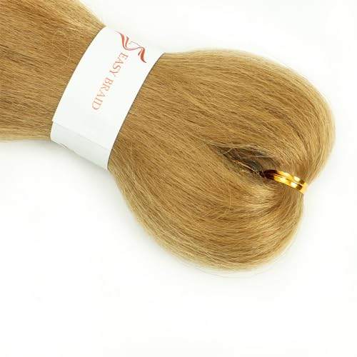 16 Inch Honey Blonde Synthetic Braiding Hair Pre-Stretched Crochet Extensions - 3 Packs - Image 6