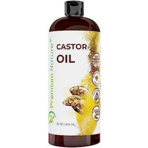 16 oz Natural Cold Pressed Castor Oil for Hair and Skin Moisturizing