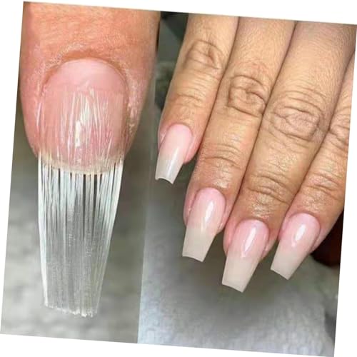 16 Pcs Fiberglass Nail Extension Gel Kit with Files, Stickers, Tweezers, and Glue - Image 9