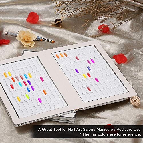 160 Nail Chart Display, Anself Nail Polish Display Book with 240Pcs Nail Tips(Green) - Image 4