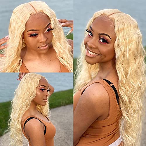 28 Inch 613 Bundles Blonde Kinky Curly Human Hair Bundles Brazilian Unprocessed Virgin Hair 1 Bundle Double Weft 613 Curly Bundles Remy Human Hair Extensions Blonde Bundles - Image 2