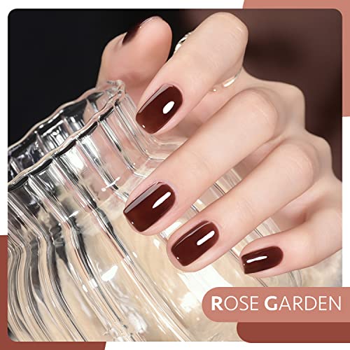 GAOY Rose Garden Sheer Jelly Gel Nail Polish Kit 6 Colors + Top Coat - Image 3