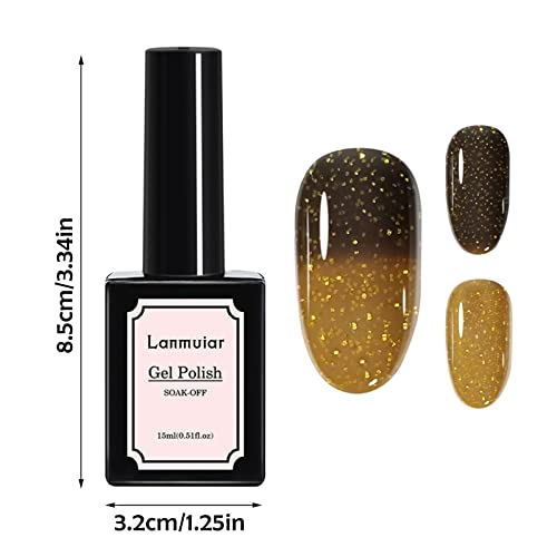 Gel Polish Set Nail Polish Kit Temperature Change Jelly Gel Polish Nail Art Chip-Resistant Quick Dry for Long-lasting Manicure Salon Gift Salon-Quality Nail Gel Polish Nail Glitter Warehouse Sale - Image 3