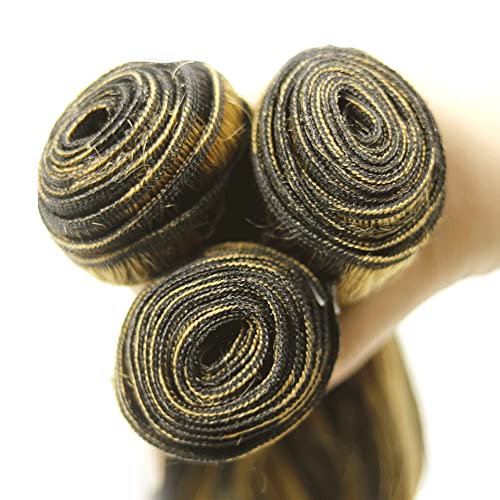 24 26 28 Inch Highlight Human Hair Bundles Blonde Body Wave Bundles Brazilian Two Tone Black Mixed With Honey Blonde Bundles Human Hair Unprocessed Virgin Hair 3 Bundles - Image 4