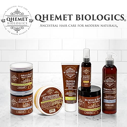 Qhemet Biologics Castor Oil Collection for Maximum Moisture & Growth - Includes Castor & Amla Nourishing Pomade, Amla & Olive Heavy Cream, Castor & Moringa Softening Serum - 3-Piece Haircare Set - Image 9