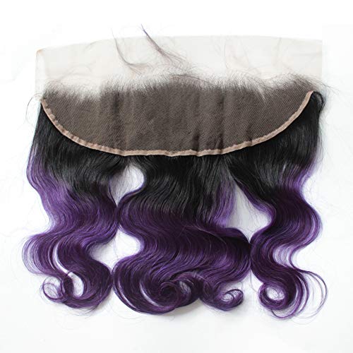 18 Inch Brazilian Virgin Human Hair Body Wave Ombre Full Lace Frontal Closure