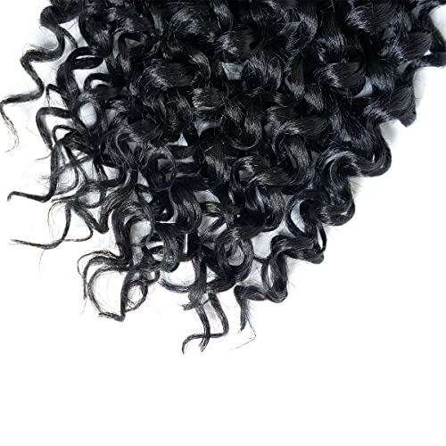 18 inch Curly Crochet Hair for Black Women Bohemian Curly Braiding Hair Extensions Water Wave Wavy Crochet Braids 2packs Gogo curl Crochet Twist Soft Like Human Hair (18inch(pack of 2), 1B) - Image 6