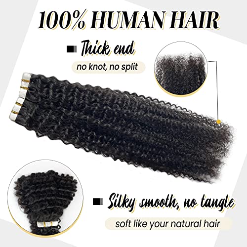 18 Inch Natural Tape Hair Extensions 40 Pieces for Voluminous, Thick Hair - Image 2
